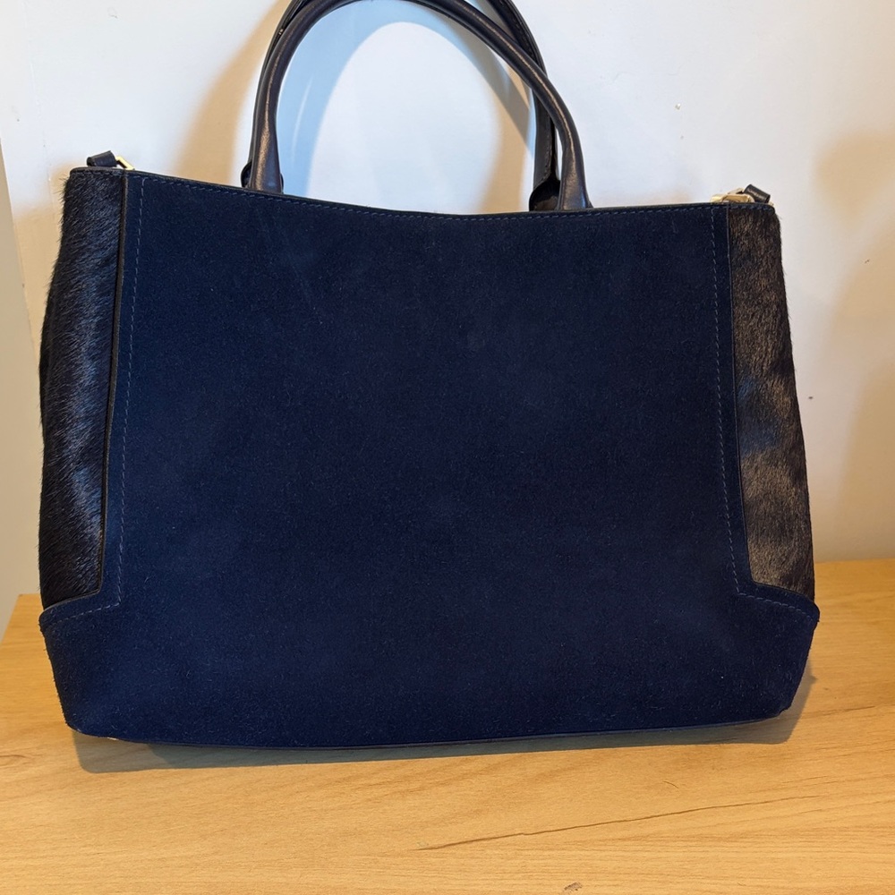 Kate Spade Suede Navy Blue Handbag - Picture 13 of 14